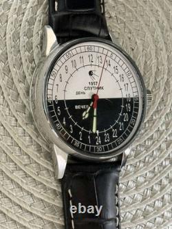 Vintage Watch Raketa 24h Mechanical Wrist Men Soviet USSR Polar Day Russian Rare