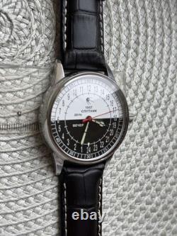 Vintage Watch Raketa 24h Mechanical Wrist Men Soviet USSR Polar Day Russian Rare