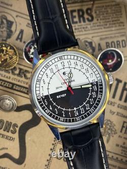 Vintage Watch Raketa 24h Sputnik Mechanical Wrist Men's Russian Soviet USSR Day
