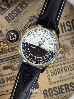 Vintage Watch Raketa 24h Sputnik Mechanical Wrist Men's Russian Soviet USSR Day