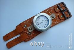 Vintage Watch Raketa Automatic Russian Soviet USSR Men's Wrist Leather Rare 20th