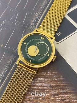 Vintage Watch Raketa Mechanical Moon Sun Copernic Soviet USSR Russian Men Golden