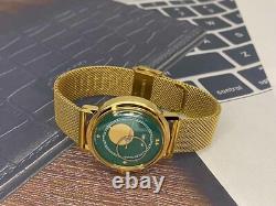 Vintage Watch Raketa Mechanical Moon Sun Copernic Soviet USSR Russian Men Golden