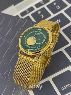 Vintage Watch Raketa Mechanical Moon Sun Copernic Soviet USSR Russian Men Golden
