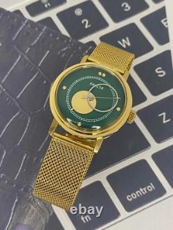 Vintage Watch Raketa Mechanical Moon Sun Copernic Soviet USSR Russian Men Golden