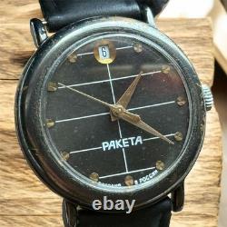 Vintage Watch Raketa Mechanical Wrist Men Russian Soviet USSR Day Rare Old