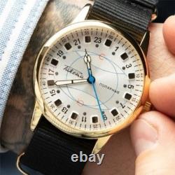 Vintage Watch Rakets 24h Automatic Polar Wrist Men's Russian Soviet USSR Strap