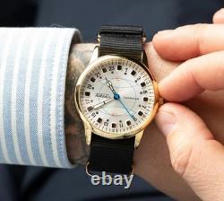 Vintage Watch Rakets 24h Automatic Polar Wrist Men's Russian Soviet USSR Strap