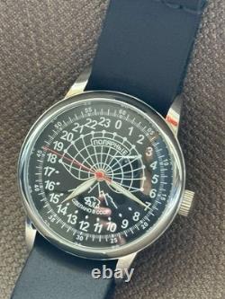 Vintage Watch Rakets 24h Automatic Wrist Men's Russian Soviet USSR Polar Day