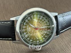 Vintage Watch Rakets 24h Automatic Wrist Mens Russian Soviet USSR Polar Day Rare