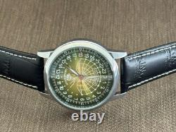 Vintage Watch Rakets 24h Automatic Wrist Mens Russian Soviet USSR Polar Day Rare