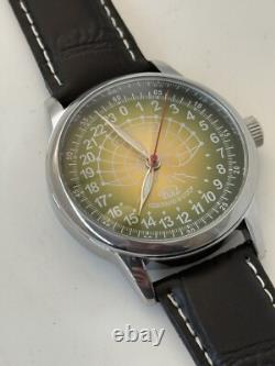 Vintage Watch Rakets 24h Automatic Wrist Mens Russian Soviet USSR Polar Day Rare