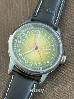 Vintage Watch Rakets 24h Automatic Wrist Polar Men Russian Soviet USSR Day Rare