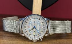 Vintage Watch Rakets 24h Mechanical Wrist Polar Mens Russian Soviet USSR Strap