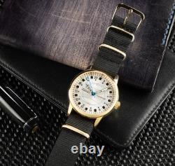 Vintage Watch Rakets 24h Mechanical Wrist Polar Mens Russian Soviet USSR Strap