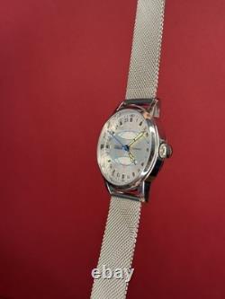 Vintage Watch Rakets 24h Mechanical Wrist Polar Mens Russian Soviet USSR Strap