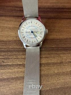 Vintage Watch Rakets 24h Mechanical Wrist Polar Mens Russian Soviet USSR Strap