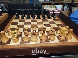 Vintage Wood Soviet Russian chess set 3 7/8 Staunton Circa 1960's 1970's