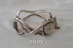 Vintage Zaria Russian Sterling Silver Watch 17 Jewels USSR Zarya Signed KLL