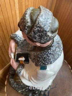 Vintage, heavy, large statuette of the USSR, Soviet soldier 50s. Rare
