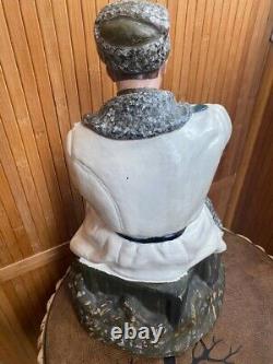 Vintage, heavy, large statuette of the USSR, Soviet soldier 50s. Rare
