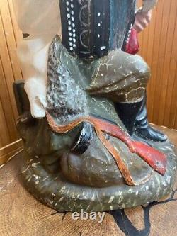 Vintage, heavy, large statuette of the USSR, Soviet soldier 50s. Rare