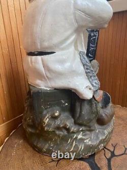 Vintage, heavy, large statuette of the USSR, Soviet soldier 50s. Rare
