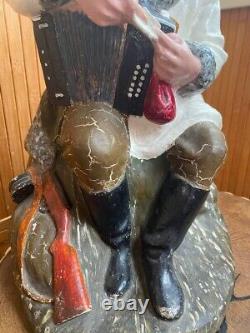 Vintage, heavy, large statuette of the USSR, Soviet soldier 50s. Rare