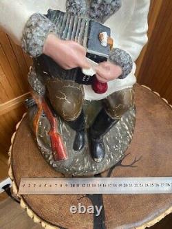 Vintage, heavy, large statuette of the USSR, Soviet soldier 50s. Rare