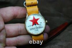 Vintage watch Slava Glory perestroika meshanikal USSR Russian Soviet Mens