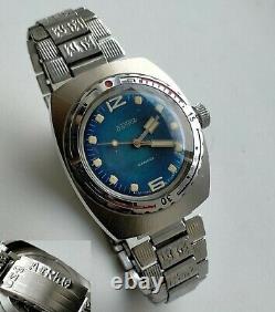 Vostok 2209 Amphibian F-Hands. Rare Original Soviet Mechanical WR Watch. 1970s