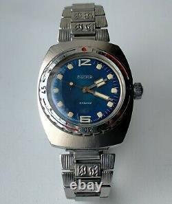 Vostok 2209 Amphibian F-Hands. Rare Original Soviet Mechanical WR Watch. 1970s