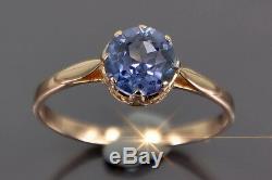 Vrax366 Org. Russian rose Vintage Soviet gold HANDCRAFT Alexandrite Ring UNIQUE