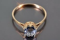 Vrax366 Org. Russian rose Vintage Soviet gold HANDCRAFT Alexandrite Ring UNIQUE