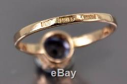 Vrax366 Org. Russian rose Vintage Soviet gold HANDCRAFT Alexandrite Ring UNIQUE