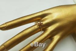 Vrns006 Russian rose Soviet USSR 14k gold Vintage ring Sickle & Hammer