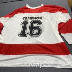 Vtg 90s CCCP Soviet Union Hockey Jersey Semenov 16 Russia Sovietski Collection