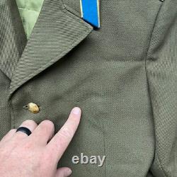 Vtg Russian Soviet Union Army USSR Uniform Jacket Military Mens 38 Green Coat