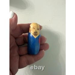 Vtg. Russian soviet USSR political leader nesting dolls set of 5 wooden