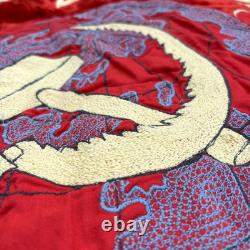 Vtg Soviet Union USSR Velvet Communist Propaganda Banner Flag Embroidered RARE