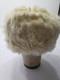 Vtg Soviet Ukranian Winter Hat Ushanka White Ussr Russian Fur Hat With Ear Flaps