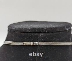 Vtg USSR Alexandrite 875 Silver Choker Band Necklace Soviet Russian Pendant