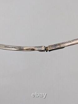 Vtg USSR Alexandrite 875 Silver Choker Band Necklace Soviet Russian Pendant