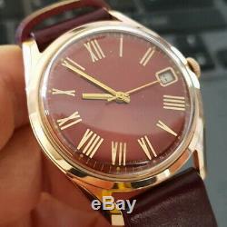 Vw001 Russian rose solid Soviet USSR 14k gold men's watch POLJOT Polet Unique