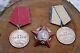 Ww2 Russian Medals Original Soviet Russian Combat Order Red Star +2 Medals