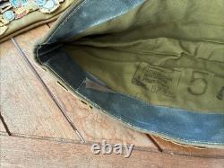 WW2 Russian Officer Pilotka Hat Military USSR WithPins & Patchs