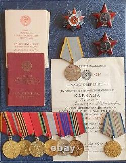 WW2 Soviet Ussr Russian Order Medal Group Lieutenant Colonel Combat fighter