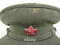 WWII Russian Soviet Officers Field Visor Hat