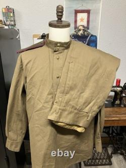 WWII SOVIET RUSSIAN Cotton EM Tunic And Trousers. Size Large New