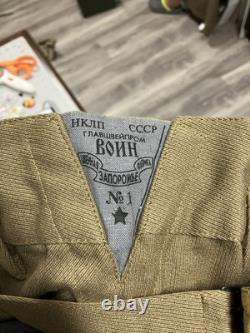 WWII SOVIET RUSSIAN Cotton EM Tunic And Trousers. Size Large New